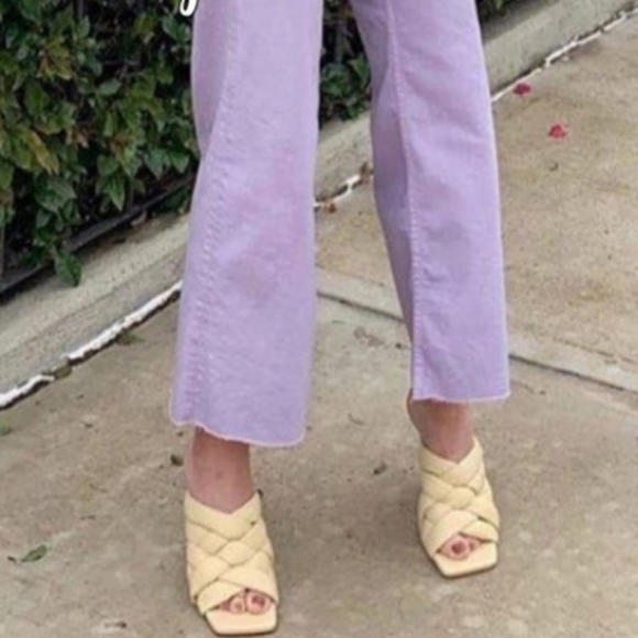 Zara Padded woven leather heeled mules - Picture 2 of 8